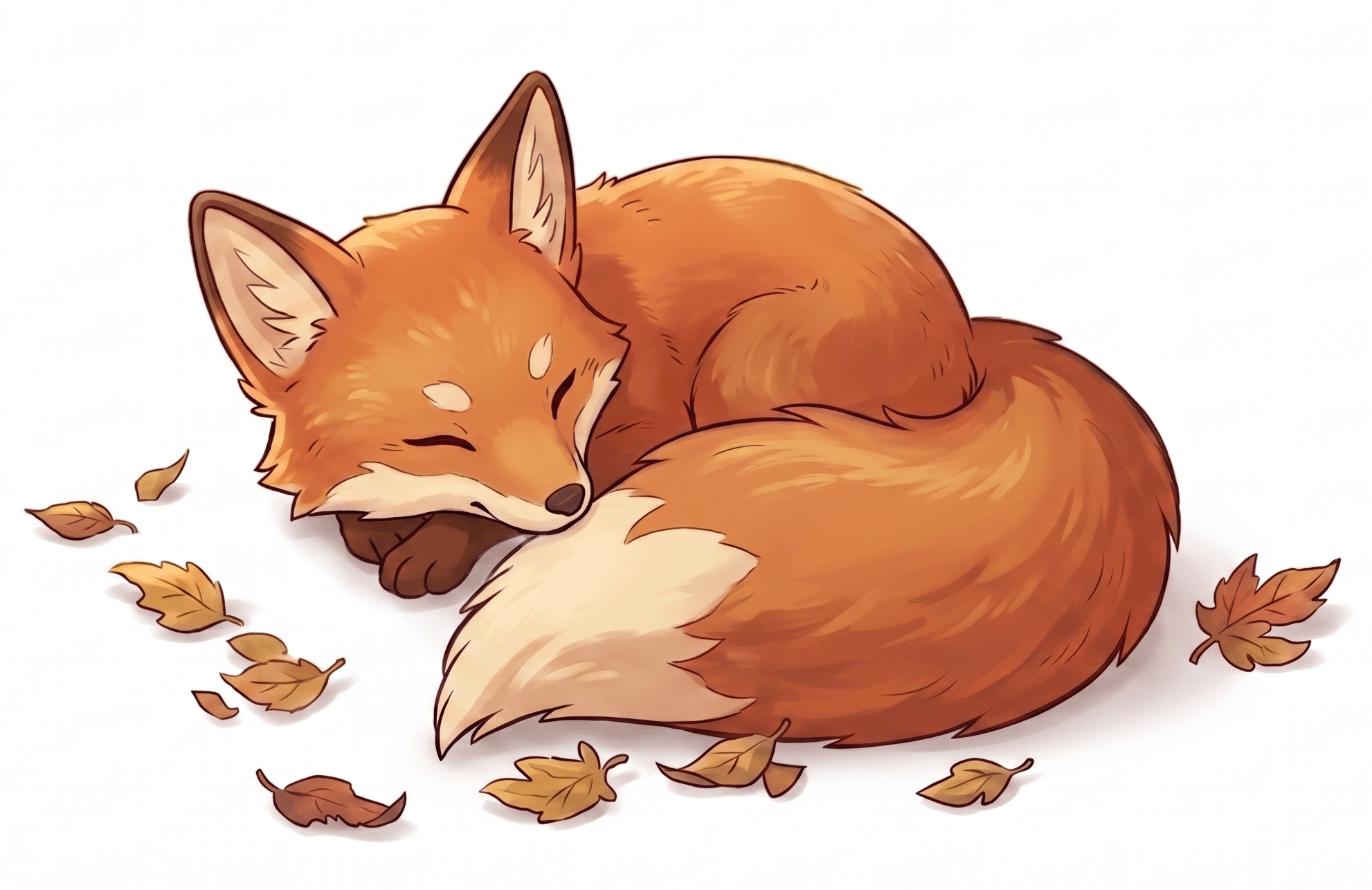 Kitsune fox illustration